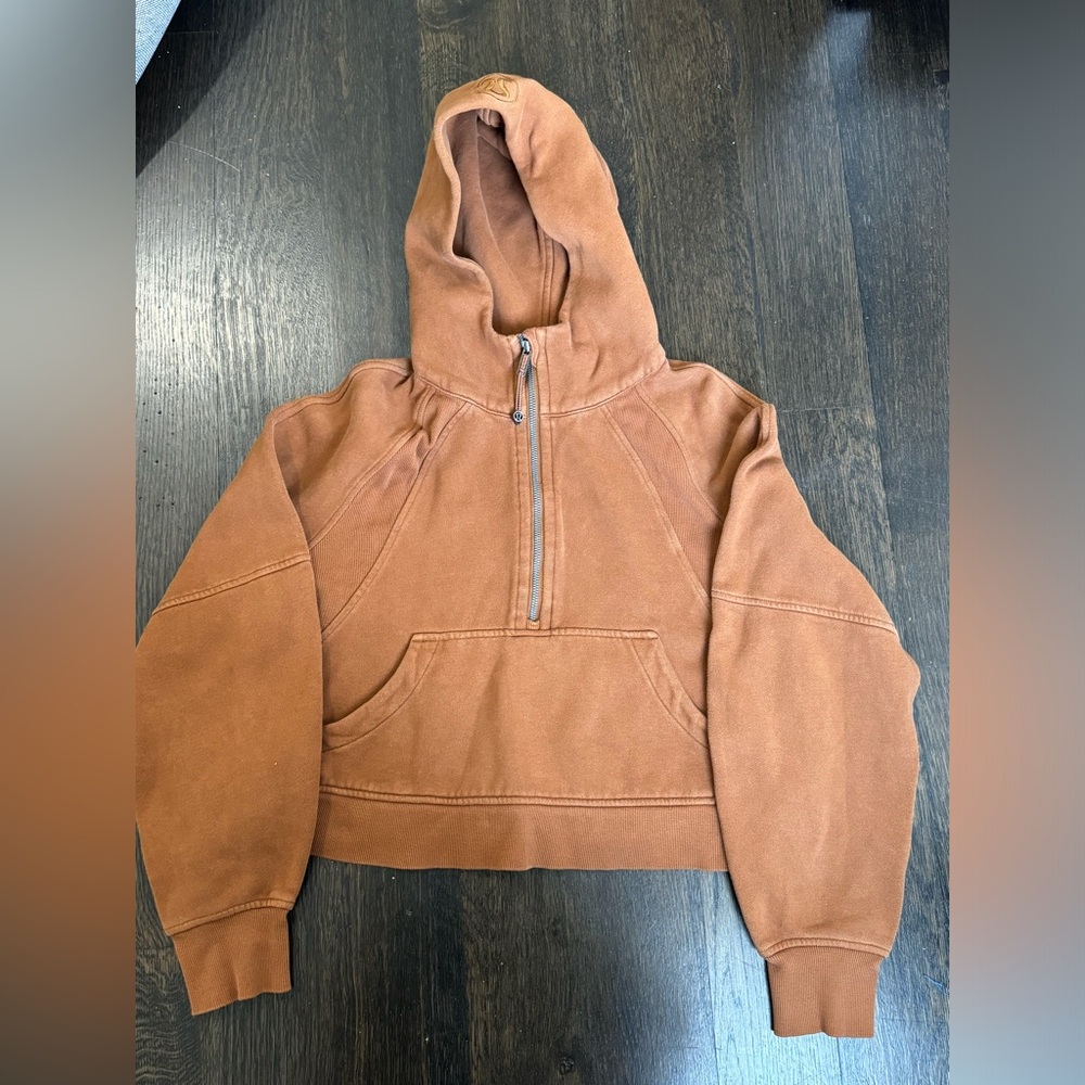 Lululemon Scuba Half-Zip Hoodie- rust orange xs/s